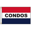 Condos 3' x 5' Message Flag with Heading and Grommets
